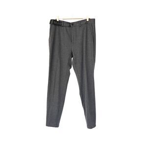 MAUVAIS Men's Signature Half Belt Pants - Charcoal - 32
